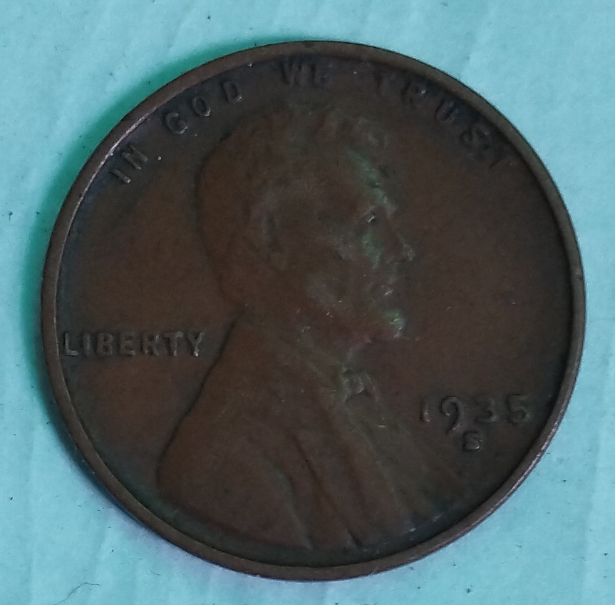 Lincoln Cent 1935/s Circulated   