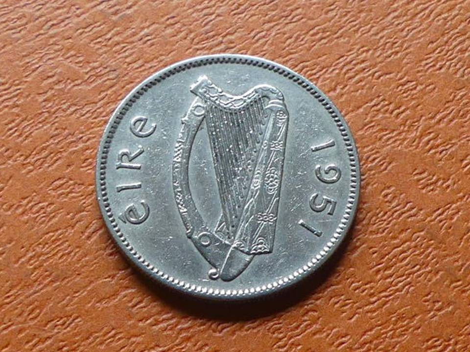  Umlaufmünze Irland 1 Scilling 1951 seltener Jahrgang   