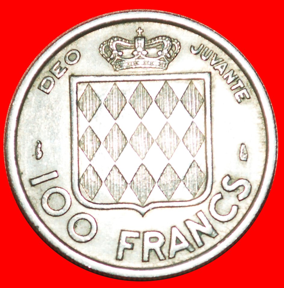  * FRANKREICH: MONACO ★ 100 FRANC 1956! RAINIER III. (1949-2005) OHNE VORBEHALT!   