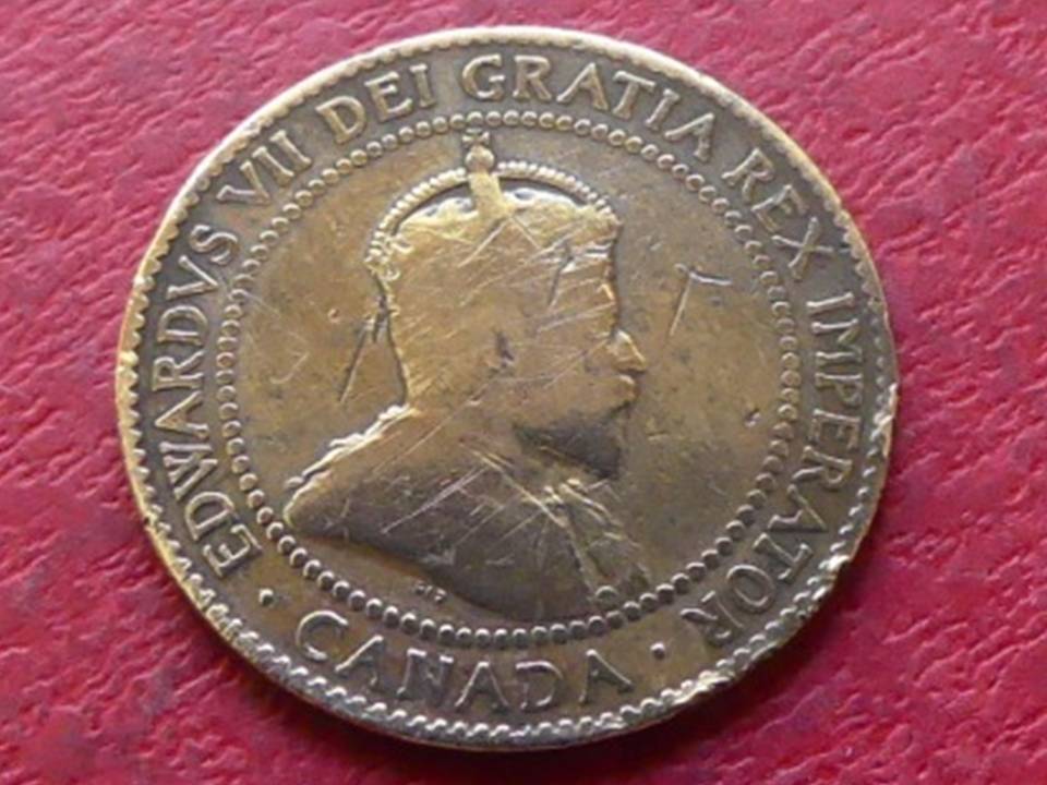  Münze aus Kanada – 1 Cent von 1910, King Edward VII   