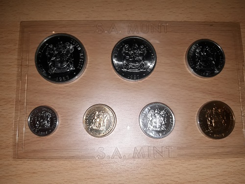 Südafrika S.A. Mint 7 Münzen Kursmünzensatz 1 Rand - 1 cent 1987 stgl.