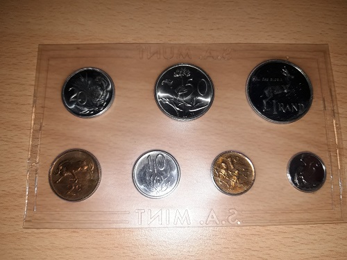 Südafrika S.A. Mint 7 Münzen Kursmünzensatz 1 Rand - 1 cent 1987 stgl.