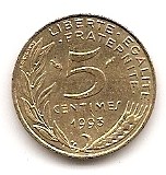  Frankreich 5 Centimes 1993 #215   