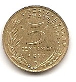  Frankreich 5 Centimes 1977 #214   