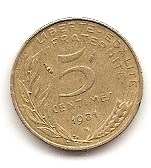  Frankreich 5 Centimes 1981 #214   