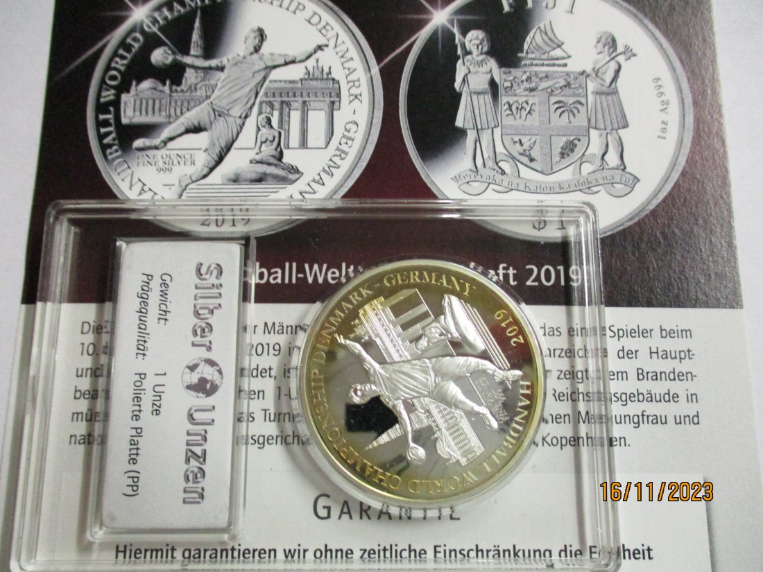  1 Dollar Fidschi Silbermünze 999er Silber siehe Foto   