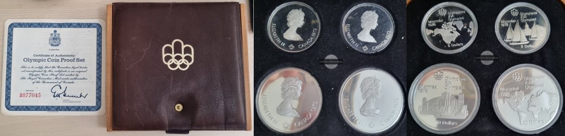  Kanada  5/10 Dollar  1974  1976 Montreal Olympics   FM-Frankfurt  Feinsilber: 134,88g   