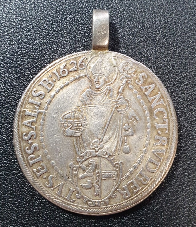  Salzburg Taler 1626 Paris Graf von Lodron 1619-1653 tolle Erhaltung Silber Münze gehenkelt   