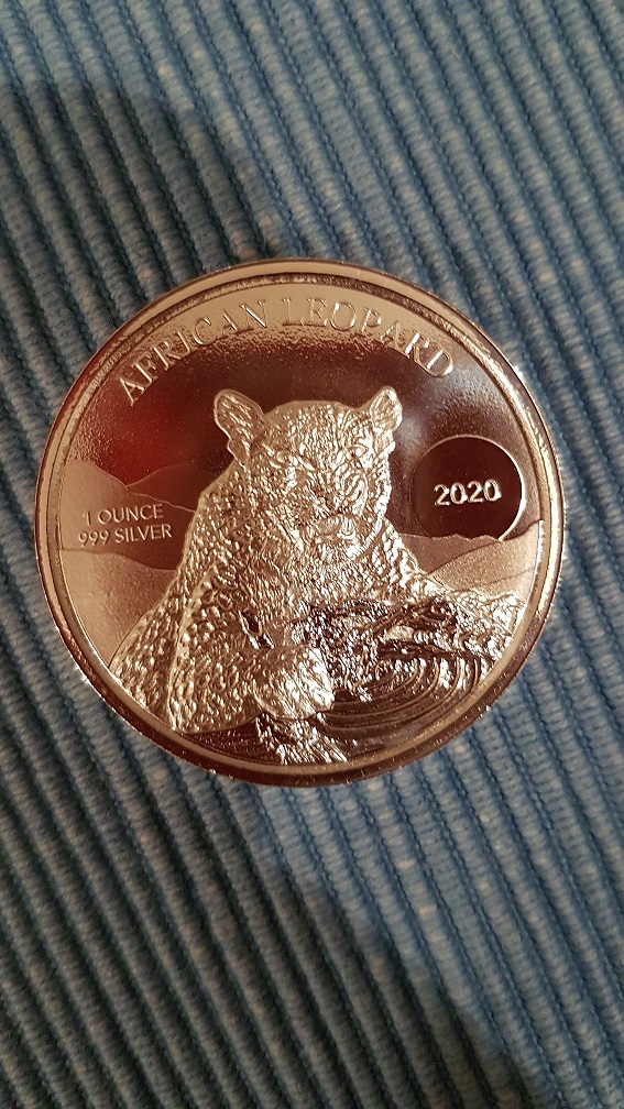  Ghana African Leopard 5 Cedis 2020 Silber   