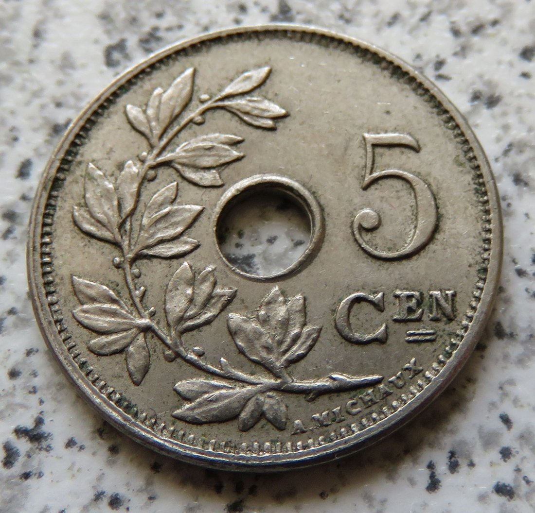  Belgien 5 Centimes 1920, flämisch   
