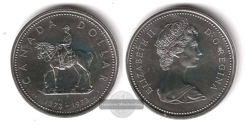  Canada 1 Dollar 1973 Mounted Police  FM-Frankfurt   Feinsilber: 11,66g   