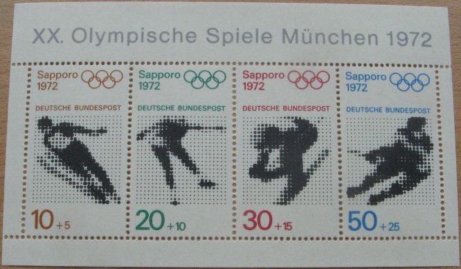  1971, Germany Olympic Games-Munich and Sapporo,philatelic sheet, MHN   