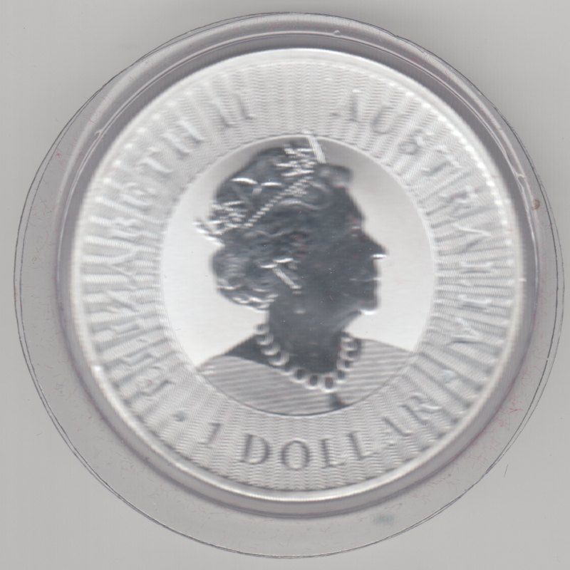  Australien, 1 Dollar 2022, Känguruh, 1 unze oz Silber   