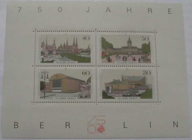  1987, Germany (Berlin),750 Years Berlin,philatelic sheet, MHN, first issue   