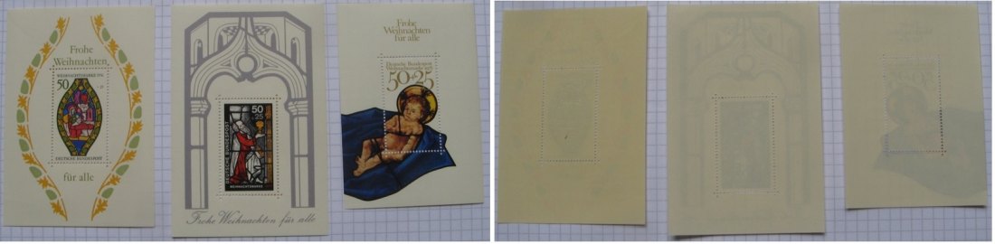  1976-1978, Germany, philatelic sheets: Christmas   