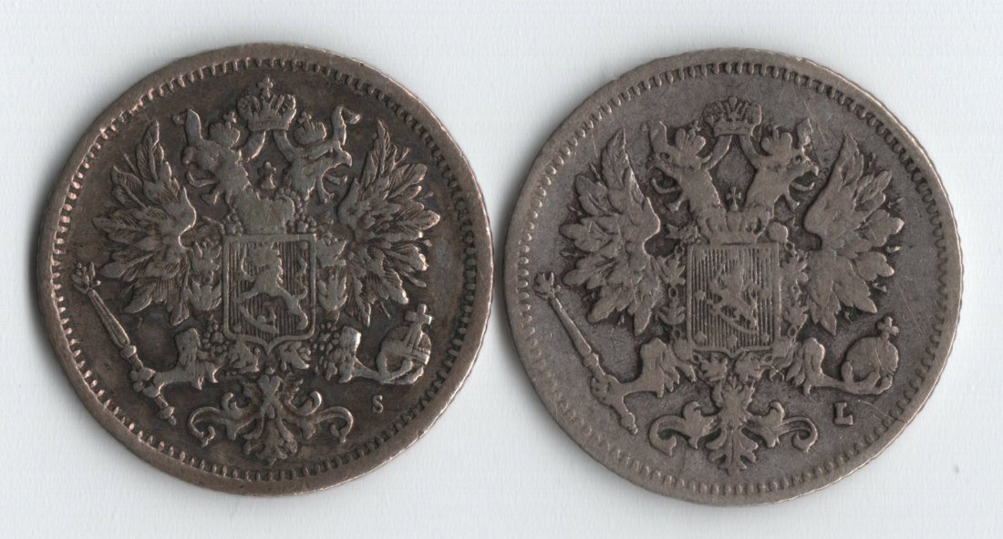  25 Penniä 1872 / 1897   