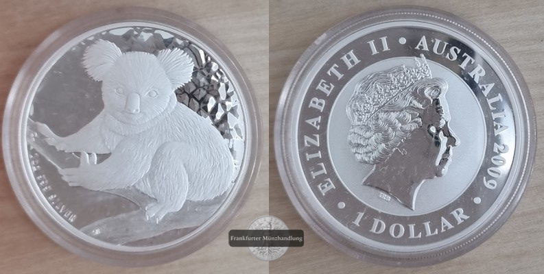  Australien,  1 Dollar 2009 Koala  FM-Frankfurt  Feinsilber: 31,1g   