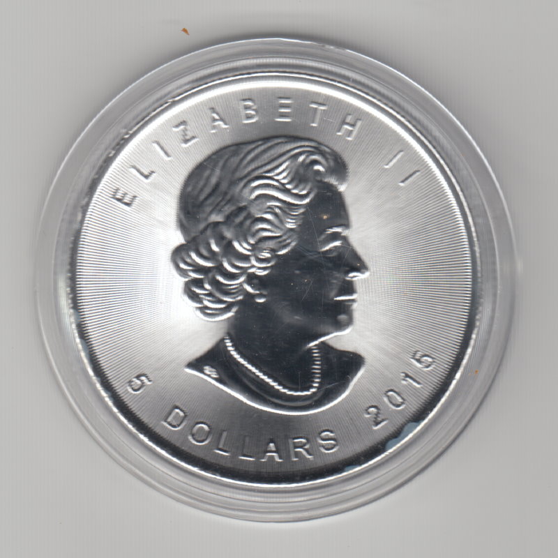  Kanada, Maple Leaf Wildlife 2015, 5 Dollar Schwarzbär, Color, Farbe, 1 unze oz Silber   