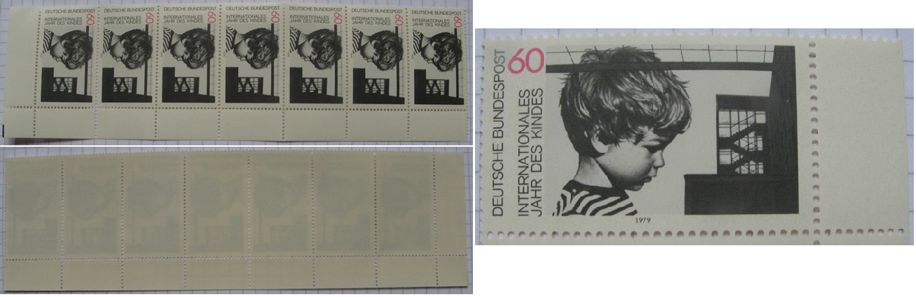  1979, Germany, Mi DE-1000 (International Year of the Child) - 7er-Block   
