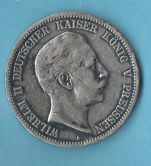  Kaiserreich 5 Mark Wilhelm II 1895 ss Münzenankauf Koblenz Frank Maurer AC33   