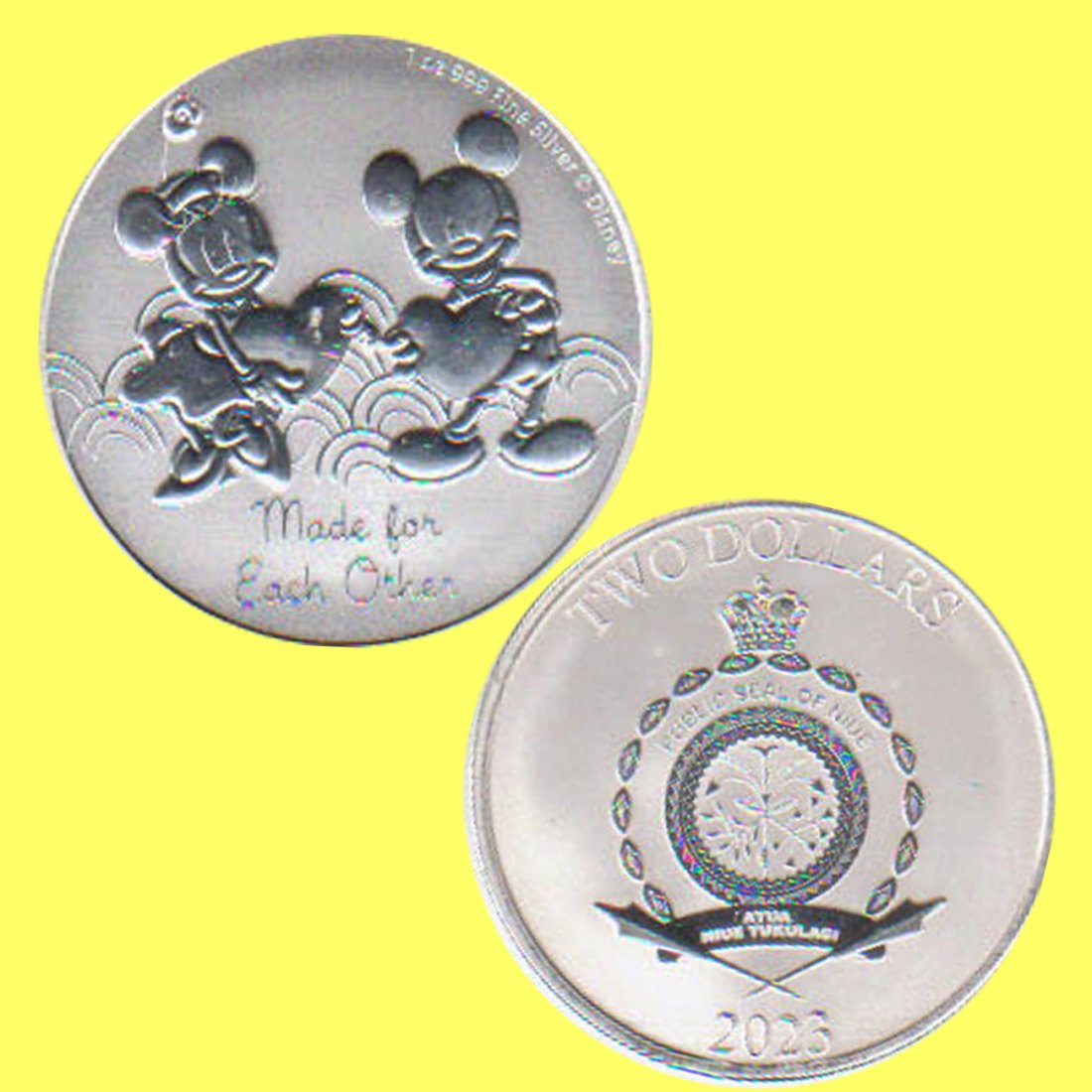  Niue 2$-Silbermünze *Disney - Micky u. Minnie Maus* 2023 1oz Silber nur 15.000St!   
