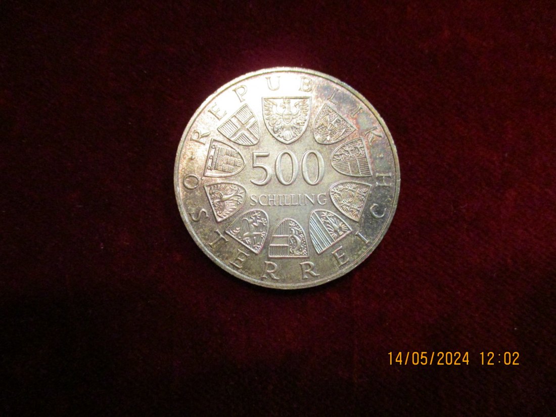  500 Schilling 1985 Österreich Silbermünze / M9   