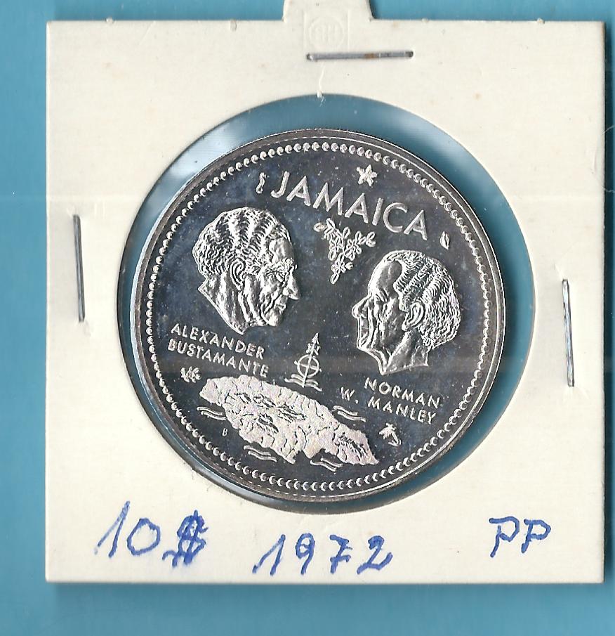  Jamaica 10 Dollar 1972 49,2 Gr.925 AG  PP Münzenankauf Koblenz Frank Maurer AC245   