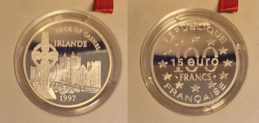  Frankreich 100 Francs Monnaie de Paris Irland 1997 Silber Goldankauf Koblenz Maurer AC 121   