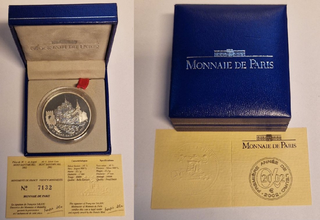  Frankreich 6,55 Francs Art de la Renaissance 2000 Silber Goldankauf Koblenz Maurer AC 130   