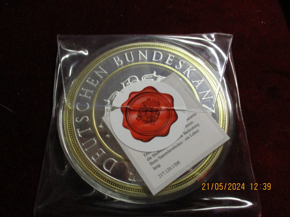  Medaille Konrad Adenauer mit Zertifikat siehe Foto /10   
