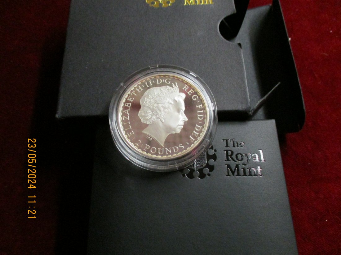  2 Pounds 2012 Silbermünze in P.P mit Zertifikat   