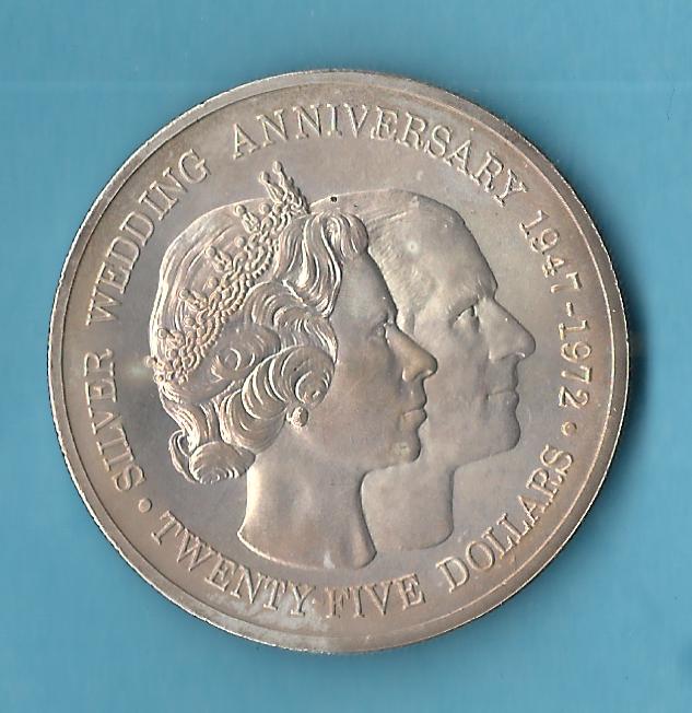  Cayman 25 Dollar 1972 53,03 Gr.925 AG  Münzenankauf Koblenz Frank Maurer AC294   
