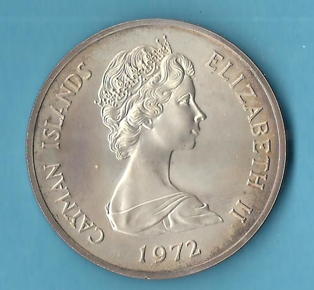  Cayman 25 Dollar 1972 53,03 Gr.925 AG  Münzenankauf Koblenz Frank Maurer AC294   