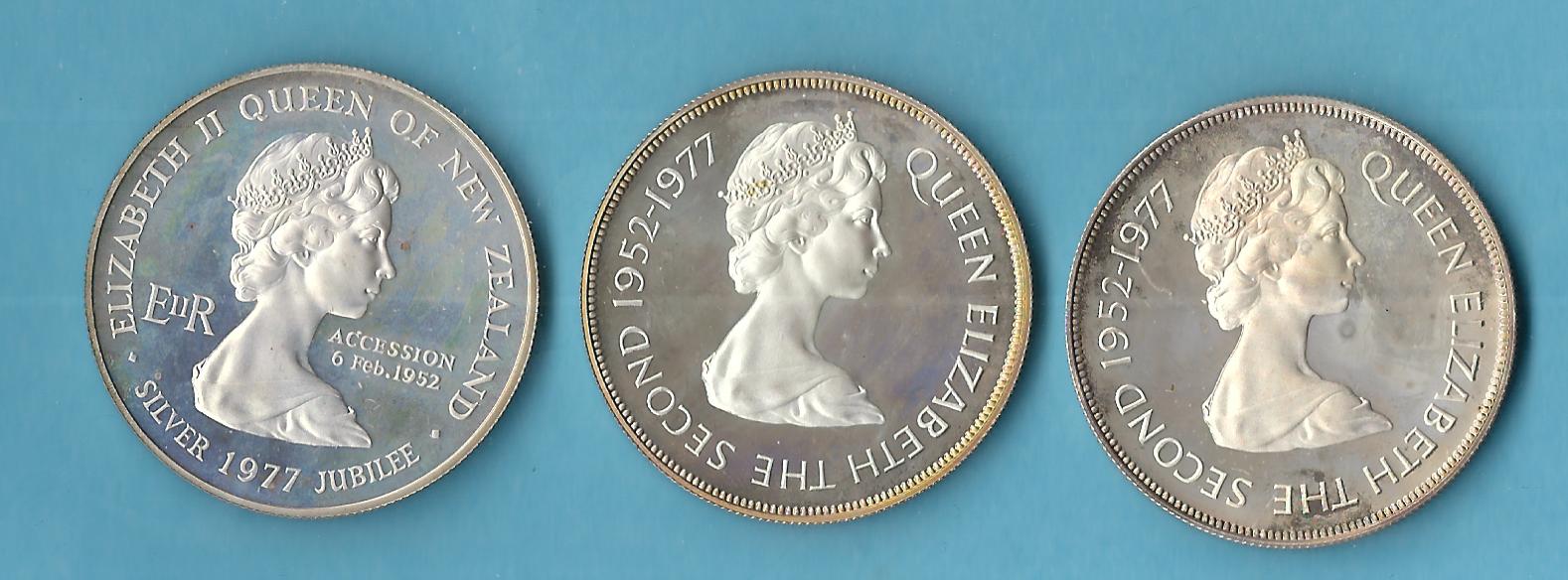  Commonwealth 3 Silbermünzen ca.real 83,23 Gr. Gr.925 AG  Münzenankauf Koblenz Frank Maurer AC305   