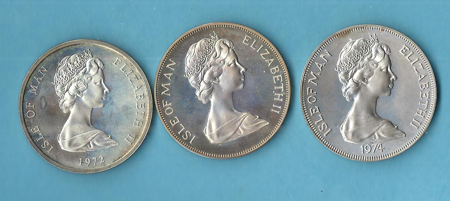  Commonwealth 3x Silbermünzen ca.real 86,55 Gr. Gr.925 AG  Münzenankauf Koblenz Frank Maurer AC309   