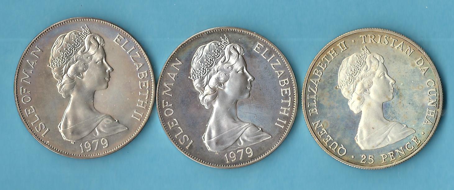  Commonwealth 3x Silbermünzen ca.real 85,320 Gr. Gr.925 AG  Münzenankauf Koblenz Frank Maurer AC313   