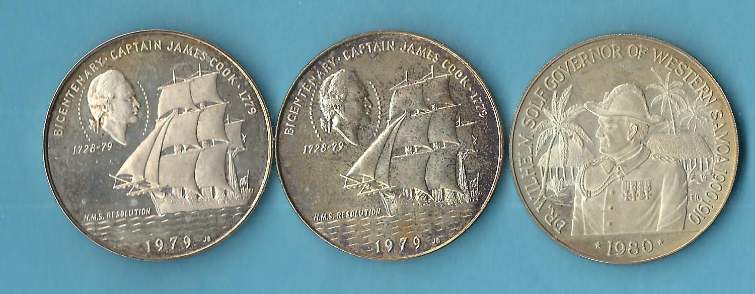  Commonwealth 3x Silbermünzen ca.real 94,35 Gr. Gr.925 AG  Münzenankauf Koblenz Frank Maurer AC318   