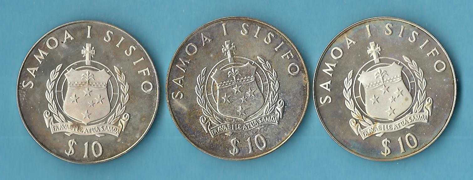  Commonwealth 3x Silbermünzen ca.real 94,35 Gr. Gr.925 AG  Münzenankauf Koblenz Frank Maurer AC318   
