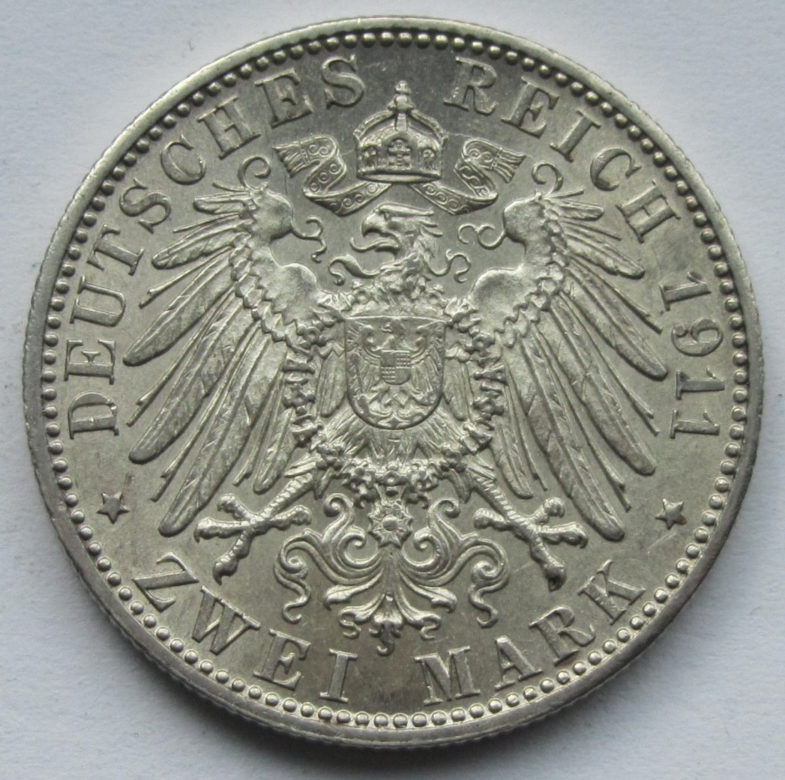  Kaiserreich: Bayern, 2 Mark Luitpold (Jaeger 48), 1911   