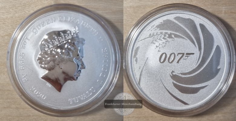  Tuvalu  1 Dollar  2020  James Bond 007   FM-Frankfurt  Feinsilber: 31,1g   