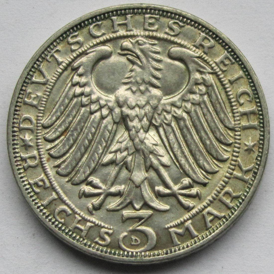  Weimarer Republik: 3 Mark Dürer (Jaeger 332), 1928   