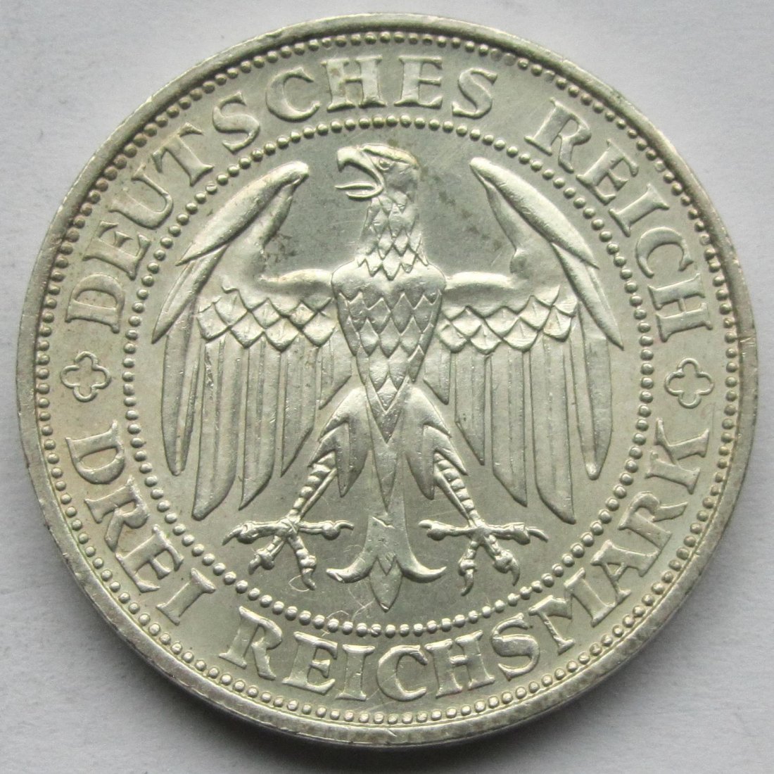  Weimarer Republik: 3 Mark Meißen (Jaeger 338), 1929   