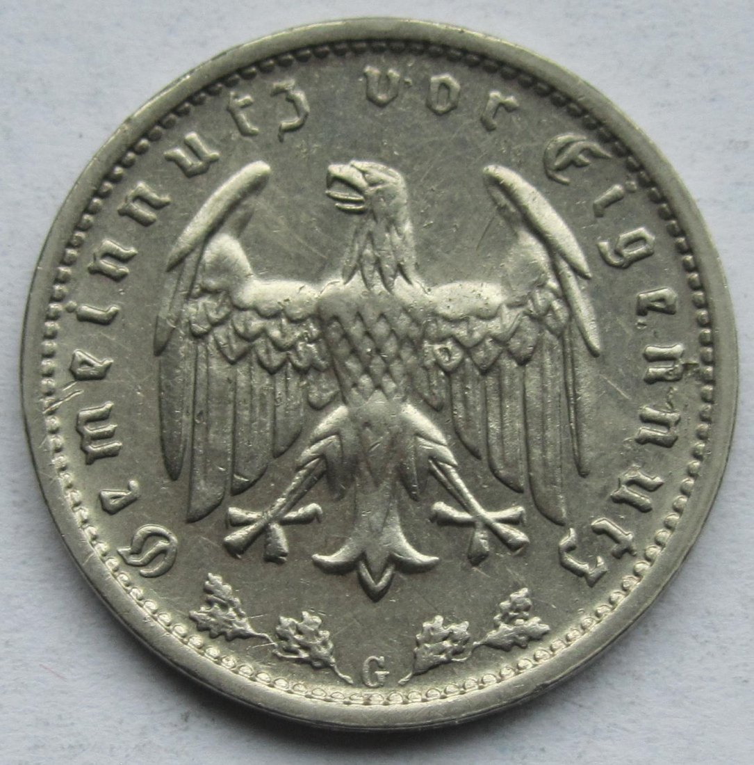  Deutsches Reich: 1 Mark 1939 G   