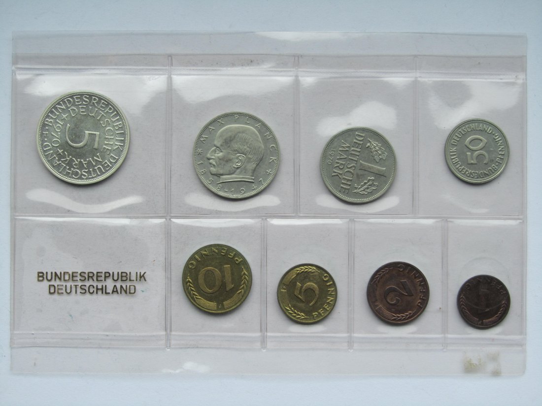  Deutschland: Kursmünzensatz 1970 F   