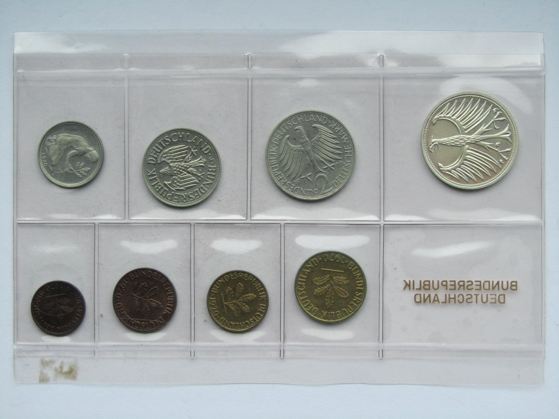  Deutschland: Kursmünzensatz 1970 F   