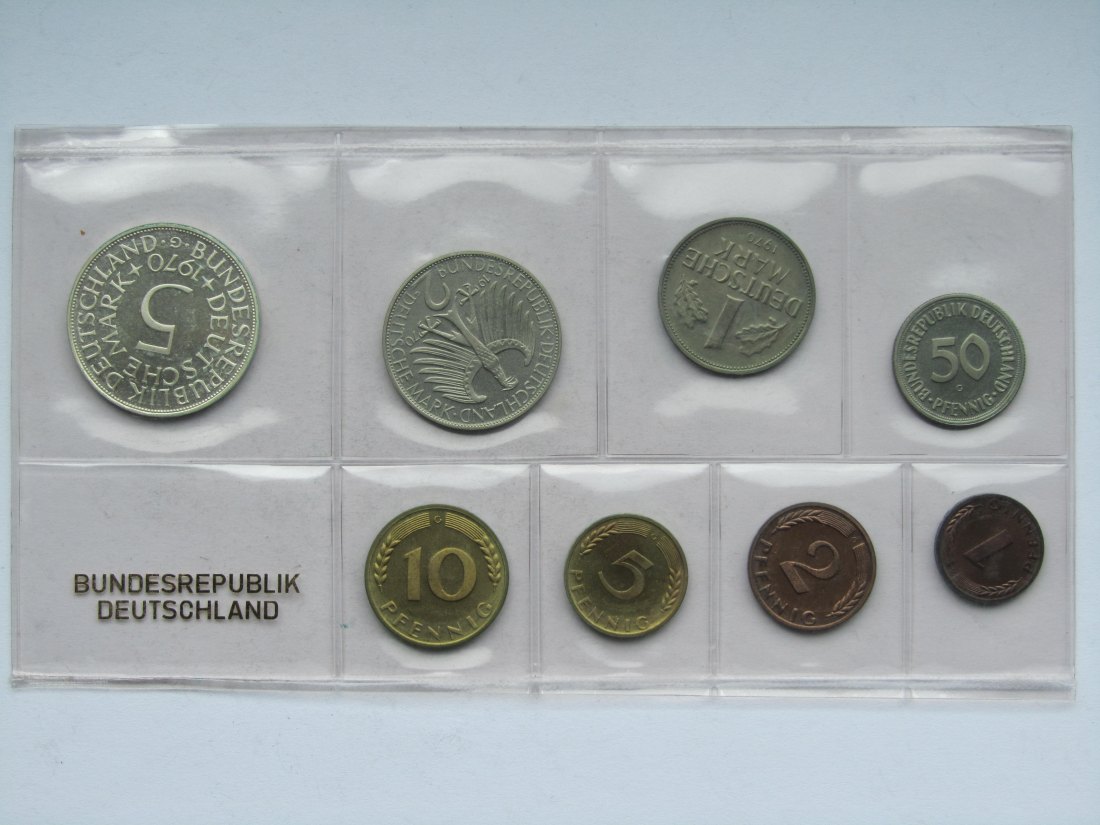  Deutschland: Kursmünzensatz 1970 G   