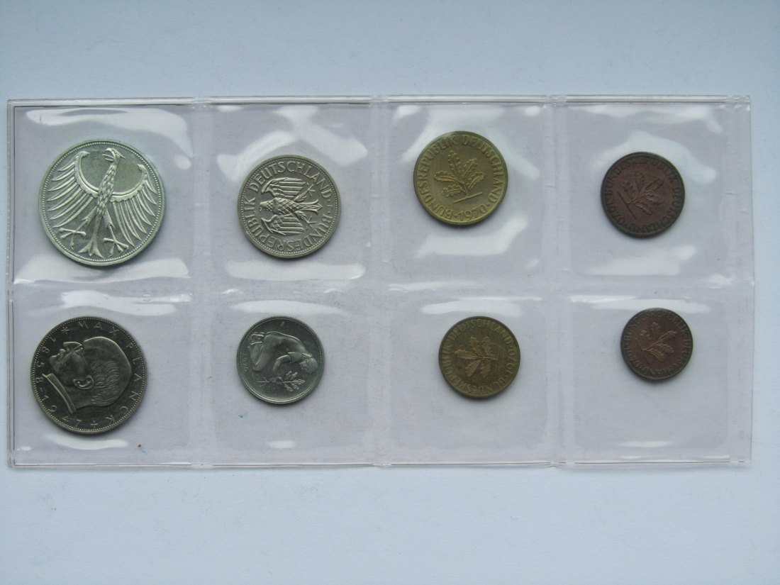  Deutschland: Kursmünzensatz 1970 J   