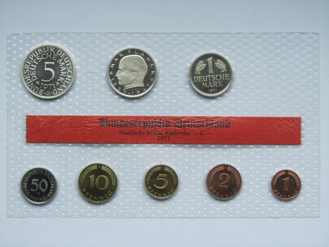  Deutschland: Kursmünzensatz 1971 G   