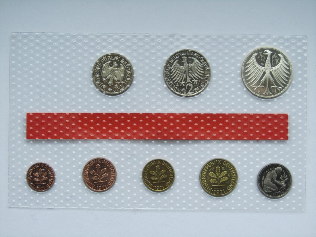  Deutschland: Kursmünzensatz 1971 G   