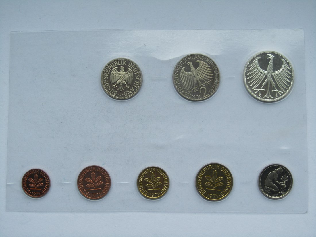  Deutschland: Kursmünzensatz 1971 J   